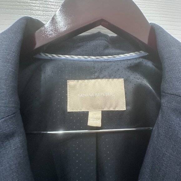 Banana Republic Navy Suit Jacket Blazer Size 12 - Picture 10 of 13